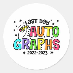 Sticker Rond Jour Autographes Dernier Jour De Vibes Scolaires D