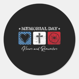 Sticker Rond Jour commémoratif 2022 Jour des Vétérans Usa Drape