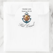 Sticker Rond Jour d'activité de l'atelier de croisières de pub (Sac)