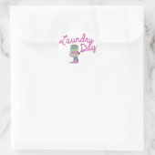 Sticker Rond Jour de blanchisserie (Sac)