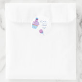 Sticker Rond Jour de bonbons bleu doux (Sac)