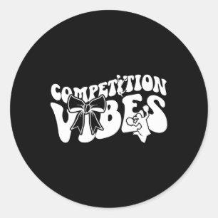 Sticker Rond Jour de compétition de cheer ambiance journée de c