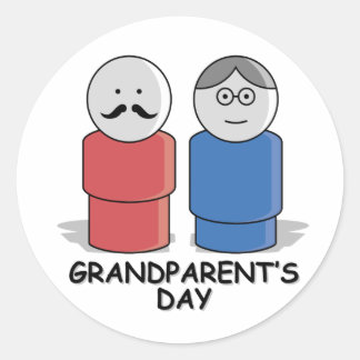 Sticker Rond Jour de grands-parents