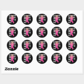 Sticker Rond Jour de jeu Conscience du cancer du sein Football (Feuille)
