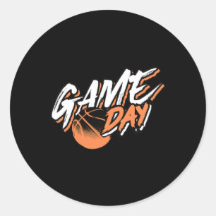 Sticker Rond Jour de jeu Motivation Basketball dire