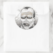 Sticker Rond Jour De La Bub Morte Zombie Art (Sac)