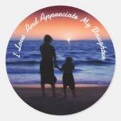 Sticker Rond Jour de la fille (Devant)