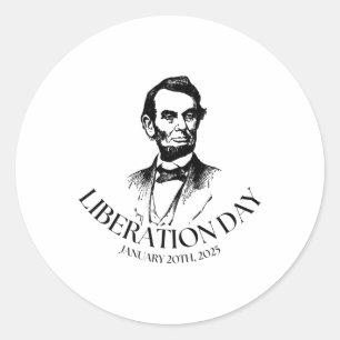 Sticker Rond Jour de la Libération Trump 2025 3