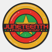 Sticker Rond Jour de la Liberté - 19e Journée Bouclier rond (Devant)