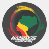 Sticker Rond Jour de la Liberté - Histoire noire (Devant)