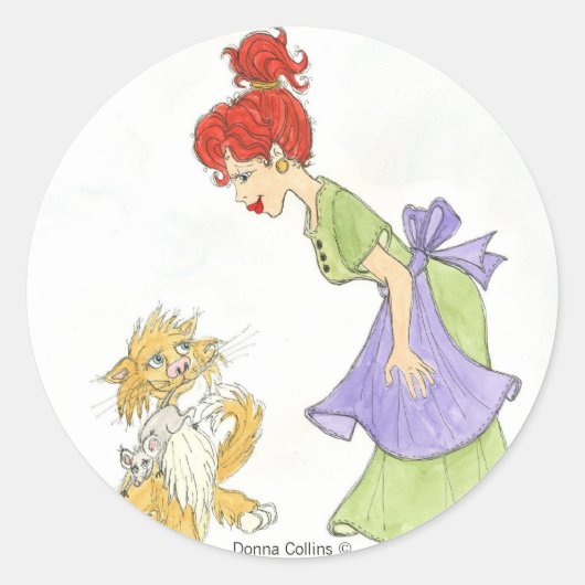 Sticker Rond jour de la mère (Devant)