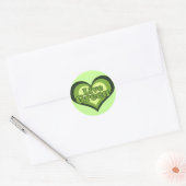 Sticker Rond Jour de la mort, vert en direct (Enveloppe)
