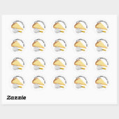 Sticker Rond Jour de la pizza au fromage (Feuille)