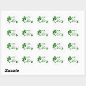 Sticker Rond Jour de la Saint Patrick (Feuille)