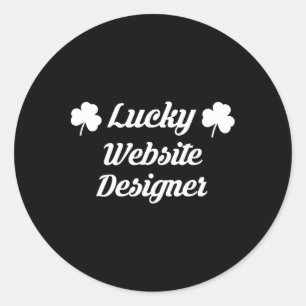 Sticker Rond Jour de la Saint Patrick 2025 Website Designer Des