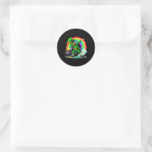 Sticker Rond Jour de la Saint Patrick Dabbing Leprechaun Garçon (Sac)