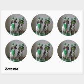 Sticker Rond Jour de la Saint Patrick Dogs Party Round (Feuille)