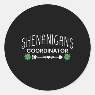 Sticker Rond Jour de la Saint Patrick du coordinateur des Shena