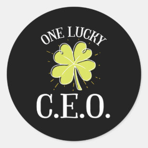 Sticker Rond Jour de la Saint Patrick Graphique Pour Un C.e.o.