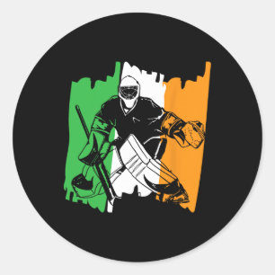 Sticker Rond Jour de la Saint Patrick Hockey Design Pour La Fam