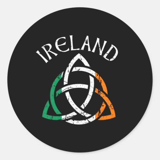 Sticker Rond Jour de la Saint Patrick Pour Celtic Knot Irlande (Devant)