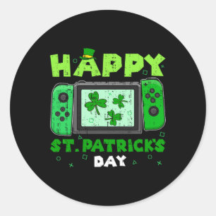 Sticker Rond Jour de la Saint Patrick Shamrock de contrôleur de