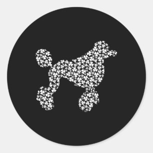 Sticker Rond Jour de la Saint Patrick Shamrock mignon de chien