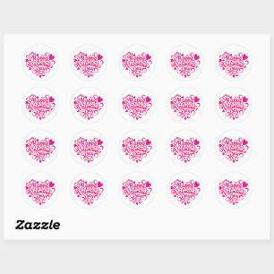 Sticker Rond Jour de la Saint Valentin