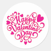 Sticker Rond Jour de la Saint Valentin (Devant)