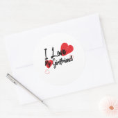 Sticker Rond Jour de la Saint Valentin (Enveloppe)