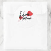 Sticker Rond Jour de la Saint Valentin (Sac)