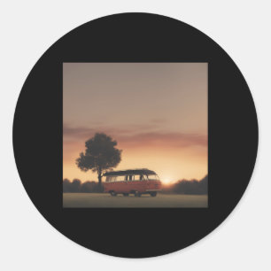 Sticker Rond Jour de la simplicité au coucher du soleil. 2