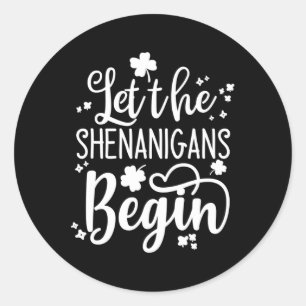 Sticker Rond Jour de la St Patrick Hommes Femmes St Patrick Lai