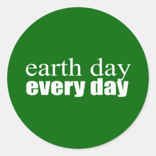 Sticker Rond Jour de la terre chaque jour