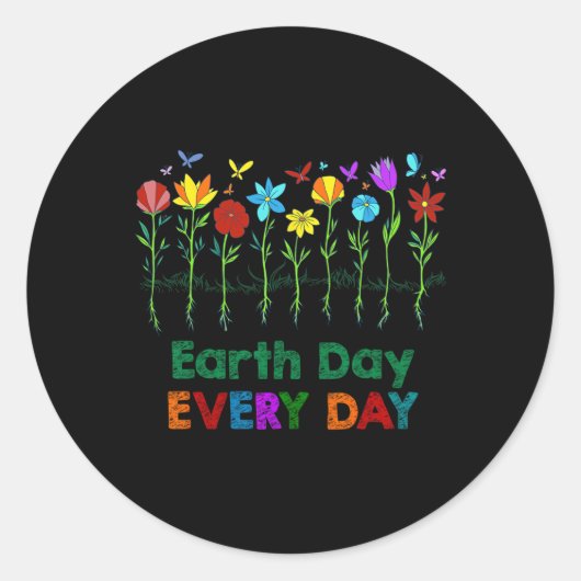 Sticker Rond Jour de la Terre E (Devant)