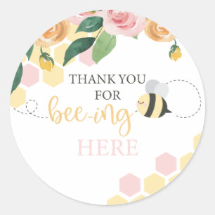 Sticker Rond Jour de l'abeille Anniversaire de Bourdon Remercie