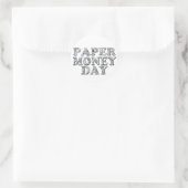 Sticker Rond Jour de l'argent papier (Sac)