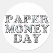 Sticker Rond Jour de l'argent papier (Devant)