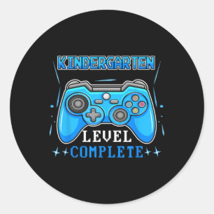 Sticker Rond Jour De L'École Vidéo Jeu Niveau Maternelle Comple