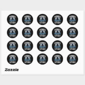 Sticker Rond Jour de l'élection Chat Dames Misérable Chat Enfan (Feuille)