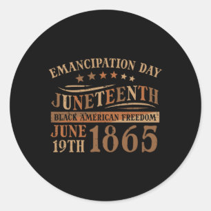 Sticker Rond Jour de l'Émancipation Jeudi 19 juin 1865 Hommes F