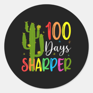 Sticker Rond Jour De L'Enseignant De L'École - 100 Jours Sharpe