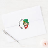 Sticker Rond Jour de Leprechaun (Enveloppe)