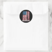 Sticker Rond Jour de l'Indépendance de Juillet Us Drapeau Améri (Sac)