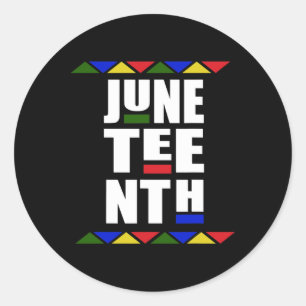 Sticker Rond Jour de l'Indépendance du 11° juin Célébration rét