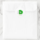 Sticker Rond Jour de l'indépendance du Drapeau du Pakistan (Sac)