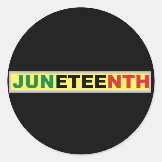 Sticker Rond Jour de l'Indépendance noire du 11 juin (Devant)