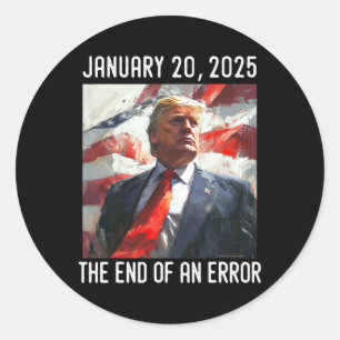 Sticker Rond Jour de l'investiture du président Donald Trump 20