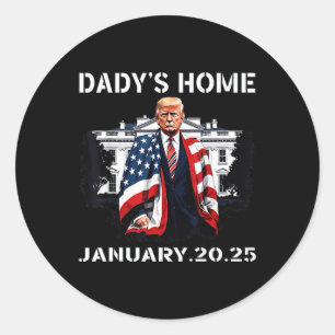 Sticker Rond Jour de l'investiture du président Donald Trump 20