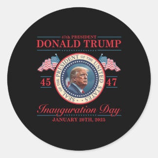 Sticker Rond Jour de l'investiture du président Donald Trump 20